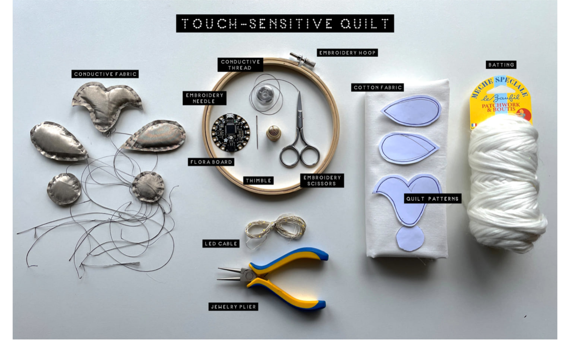 Touch-sensitive quilt